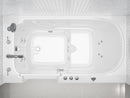 Venzi 32 x 60 walk-in whirlpool bathtub, left drain, white in a bathroom