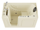 Venzi 32 x 60 walk-in whirlpool and air jetted bathtub, left drain, biscuit, detail view