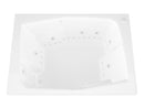 Venzi Capri 54 x 72 rectangular air & whirlpool bathtub feature graphic