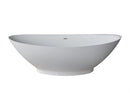 Venzi PietraStone 33.5 x 74.5 freestanding soaking bathtub, detail view
