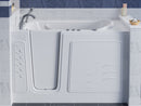 Venzi 30 x 60 walk-in whirlpool bathtub, left drain, white in a bathroom