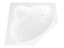 Venzi Ambra 60 x 60 corner whirlpool bathtub feature graphic