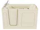 Venzi 32 x 60 walk-in whirlpool bathtub, left drain, biscuit, detail view