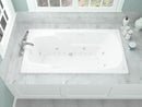 Venzi Aesis 36 x 60 rectangular air & whirlpool bathtub installed in a bathroom