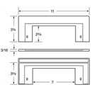 Nutone - CI376W - Trim Plate for CanSweep Automatic Inlet for Central Vacs - 10-9/16 x 4h (adjustable)