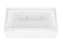 Venzi Madre 30 x 60 front skirted whirlpool bathtub feature graphic