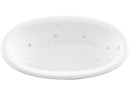 Venzi Vino 36 x 60 oval air & whirlpool bathtub, detail view