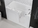 Venzi 32 x 60 walk-in whirlpool bathtub, right drain, white in a bathroom