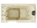 Venzi 32 x 60 walk-in whirlpool and air jetted bathtub, left drain, biscuit, detail view