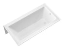 Venzi Madre 30 x 60 front skirted soaking bathtub, detail view