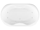 Venzi Aline Waterfall 41 x 70 Oval Whirlpool Jetted Bathtub with Center Drain By Atlantis