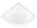 Venzi Esta 60 x 60 corner soaking bathtub feature graphic