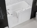 Venzi 32 x 60 walk-in whirlpool bathtub, left drain, white in a bathroom