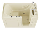 Venzi 32 x 60 walk-in whirlpool bathtub, right drain, biscuit, detail view