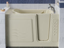 Venzi 30 x 60 walk-in soaking bathtub, right drain, biscuit in a bathroom