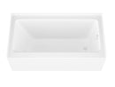 Venzi Madre 32 x 60 front skirted soaking bathtub feature graphic