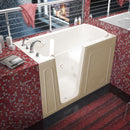 Venzi 32 x 60 walk-in whirlpool and air jetted bathtub, left drain, biscuit, main view