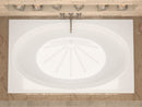 Venzi Viola 42 x 72 rectangular soaking bathtub installed in a bathroom