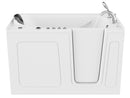 Venzi 32 x 60 walk-in whirlpool and air jetted bathtub, right drain, white, detail view