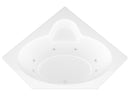 Venzi Ambra 60 x 60 corner whirlpool bathtub, detail view