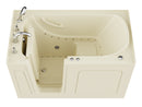 Venzi 32 x 60 walk-in air jetted bathtub, left drain, biscuit, detail view