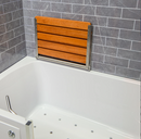 Folding Teak Shower Chair with Fold-Down Design 20.5″W x 13.4″L