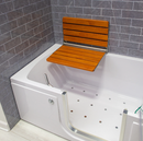 Folding Teak Shower Chair with Fold-Down Design 20.5″W x 13.4″L