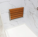 Folding Teak Shower Chair with Fold-Down Design 20.5″W x 13.4″L