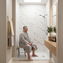 Folding Shower Chair with Fold-Up Design