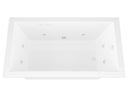 Venzi Villa 30 x 60 rectangular whirlpool bathtub, detail view