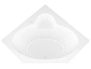 Venzi Ambra 60 x 60 corner air jetted bathtub, detail view