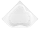 Venzi Tovila 60 x 60 corner whirlpool bathtub, top view