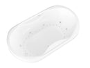 Venzi Aline 41 x 70 oval air & whirlpool bathtub, detail view