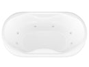 Venzi Aline 41 x 70 oval whirlpool bathtub feature graphic