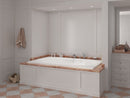 Venzi Aqui 48 x 78 rectangular air & whirlpool bathtub installed in a bathroom