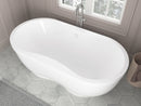 Venzi Velia 35.5 x 71 freestanding soaking bathtub in a bathroom