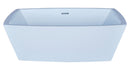 Venzi Vida Collection 31.5 x 67 freestanding soaking bathtub, alternate view