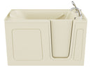 Venzi 32 x 60 walk-in soaking bathtub, right drain, biscuit, detail view
