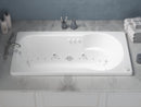 Venzi Elda 32 x 60 rectangular air & whirlpool bathtub installed in a bathroom