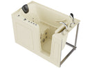 Venzi 32 x 60 walk-in whirlpool and air jetted bathtub, right drain, biscuit, alternate view