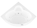 Venzi Grand Tour Esta 60 x 60 corner air & whirlpool bathtub feature graphic