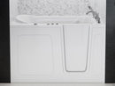 Venzi 32 x 60 walk-in whirlpool bathtub, right drain, white in a bathroom
