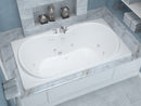 Venzi Bello 42 x 72 whirlpool bathtub installed in a bathroom