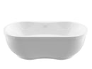 Venzi Velia 35.5 x 71 freestanding soaking bathtub feature graphic