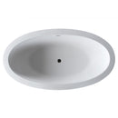 Venzi PietraStone 40.5 x 75.5 freestanding soaking bathtub, detail view