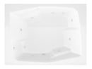 Venzi Capri 54 x 72 rectangular whirlpool bathtub, top view