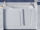 Venzi 30 x 60 walk-in soaking bathtub, right drain, white in a bathroom