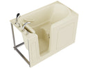 Venzi 32 x 60 walk-in soaking bathtub, left drain, biscuit, alternate view