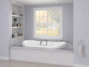 Venzi Aline 41 x 70 oval whirlpool bathtub installed in a bathroom