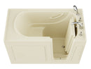 Venzi 30 x 60 walk-in soaking bathtub, right drain, biscuit, detail view